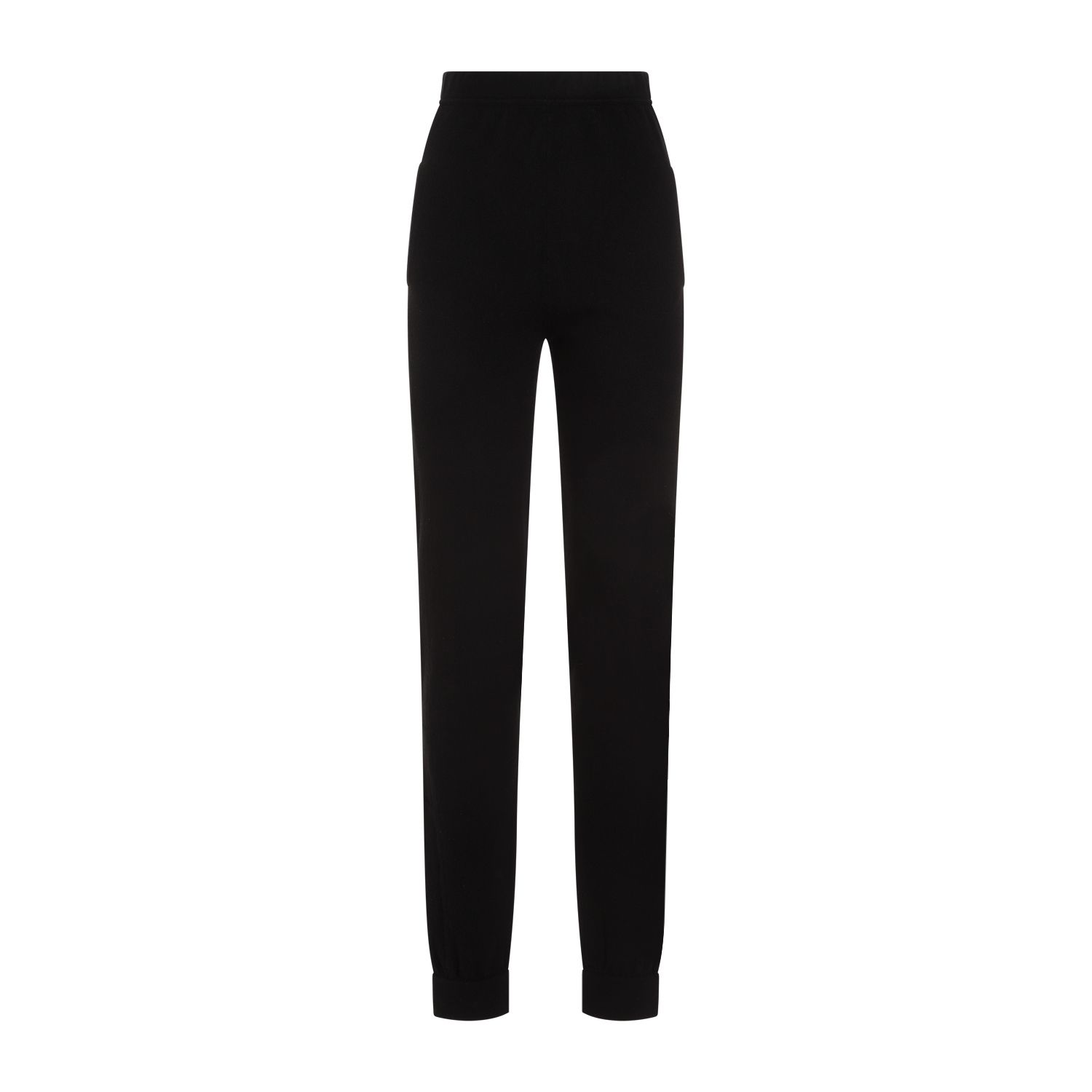 SAINT LAURENT  Leggings in Cashmere Nero a Vita Alta Saint Laurent