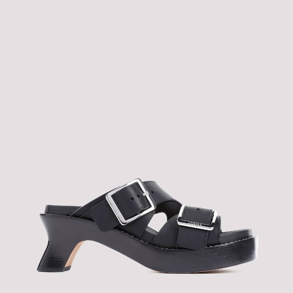 LOEWE  Stivaletti LOEWE In Pelle Nera Con Tacco 7cm