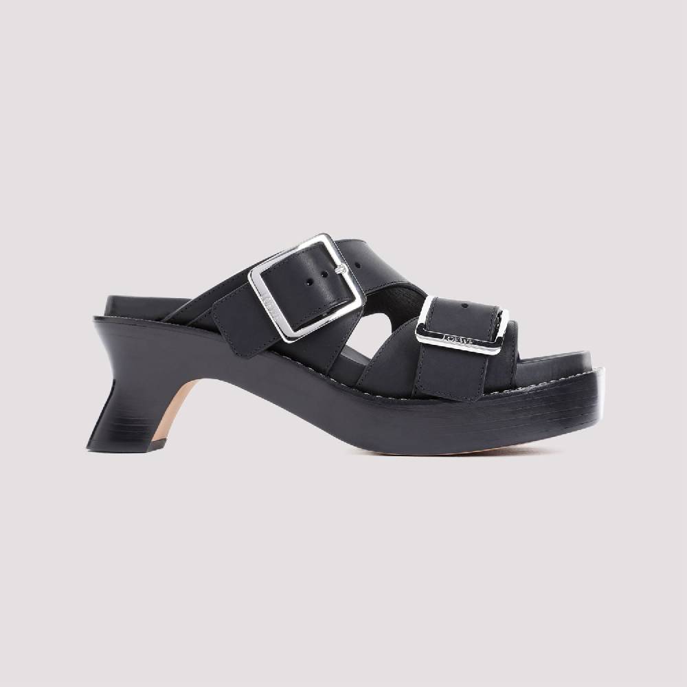 LOEWE  Stivaletti LOEWE In Pelle Nera Con Tacco 7cm