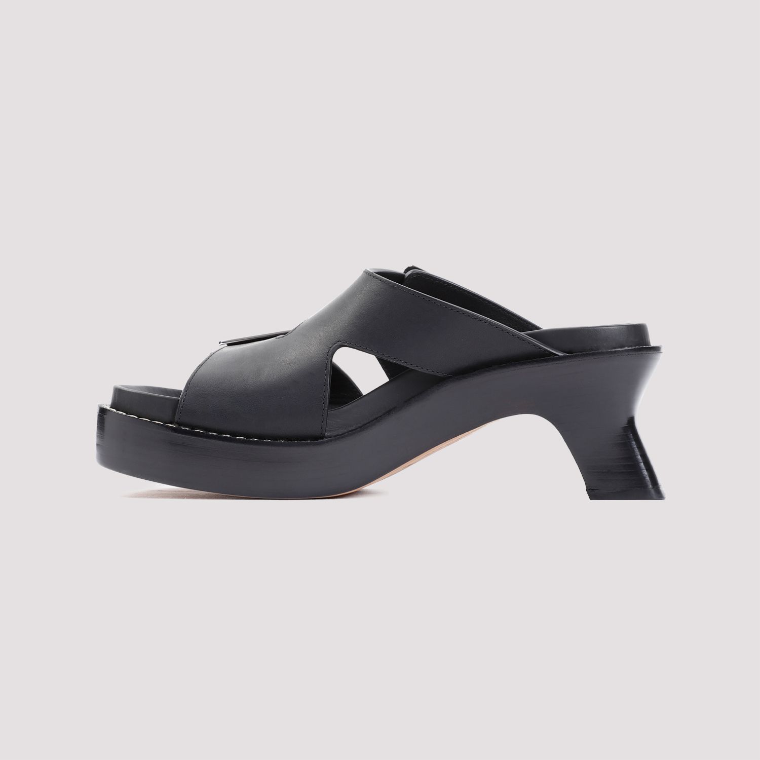 LOEWE  Stivaletti LOEWE In Pelle Nera Con Tacco 7cm
