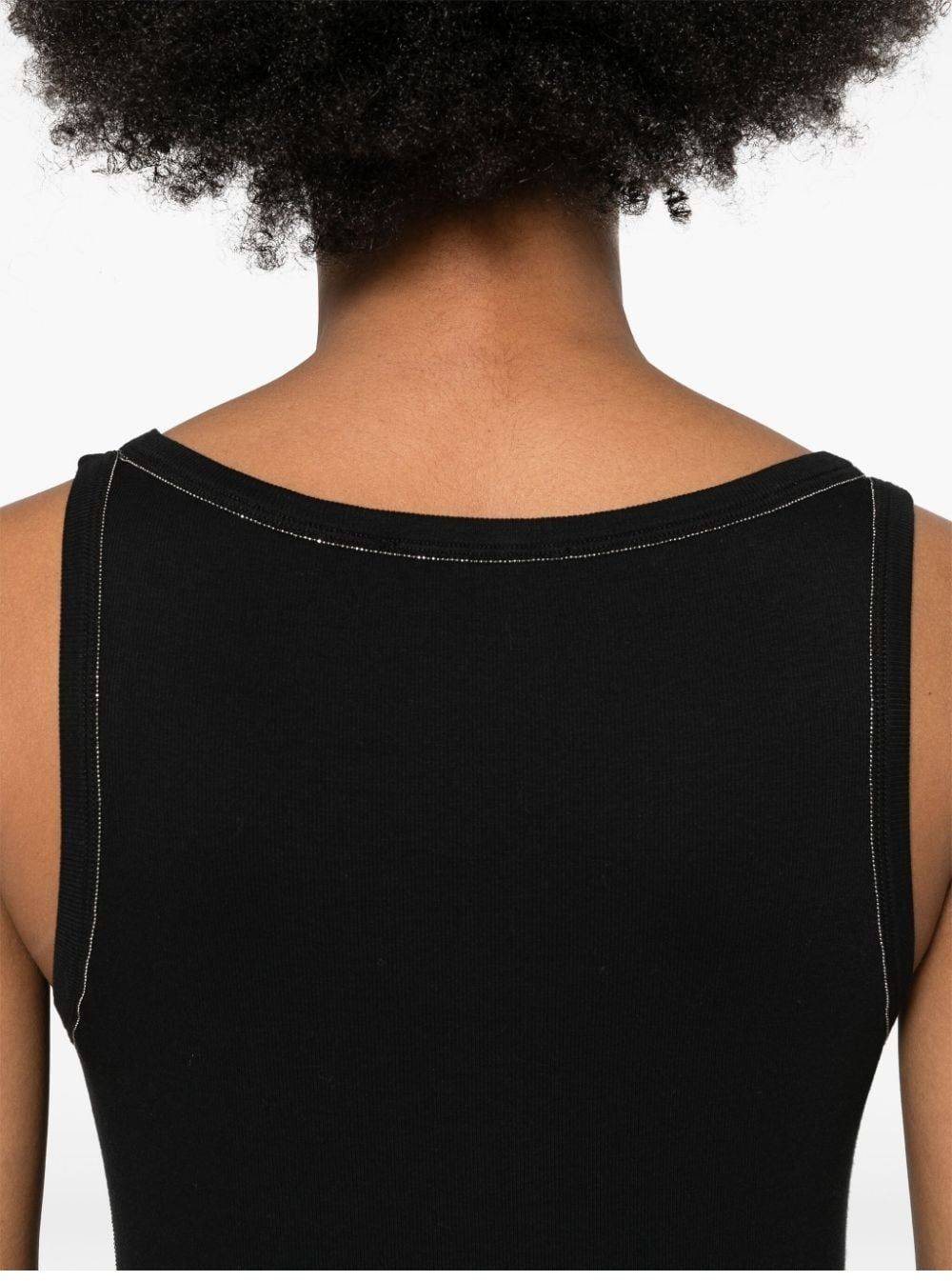 FABIANA FILIPPI  Maglia Nera Fabiana Filippi - Camicetta In Cotone Elasticizzato Da Donna