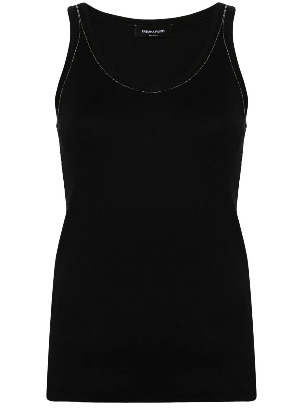 FABIANA FILIPPI  Maglia Nera Fabiana Filippi - Camicetta in Cotone Elasticizzato da Donna