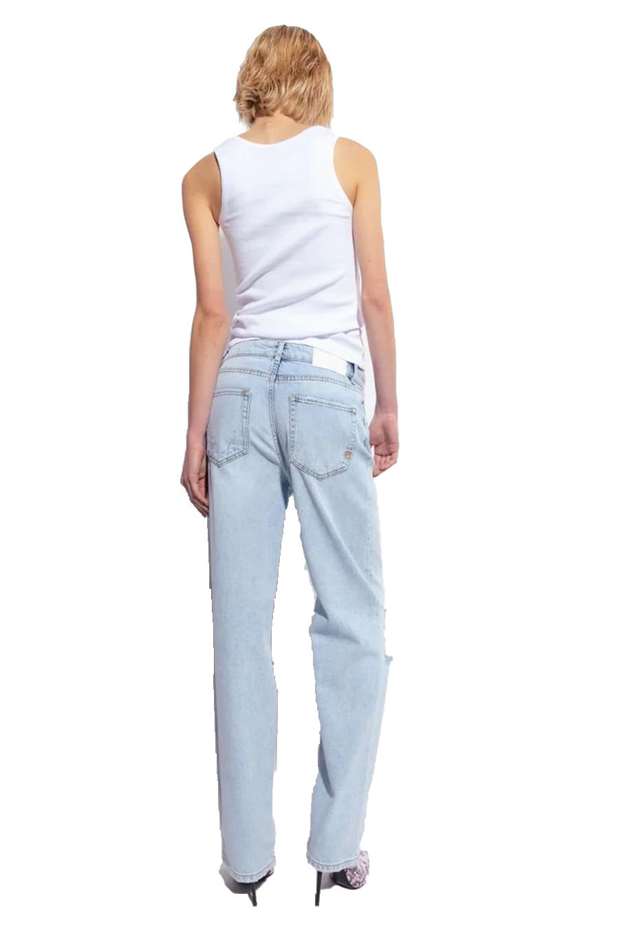 PINKO  Maglia PINKO In Cotone Elasticizzato Bianco - Top Donna