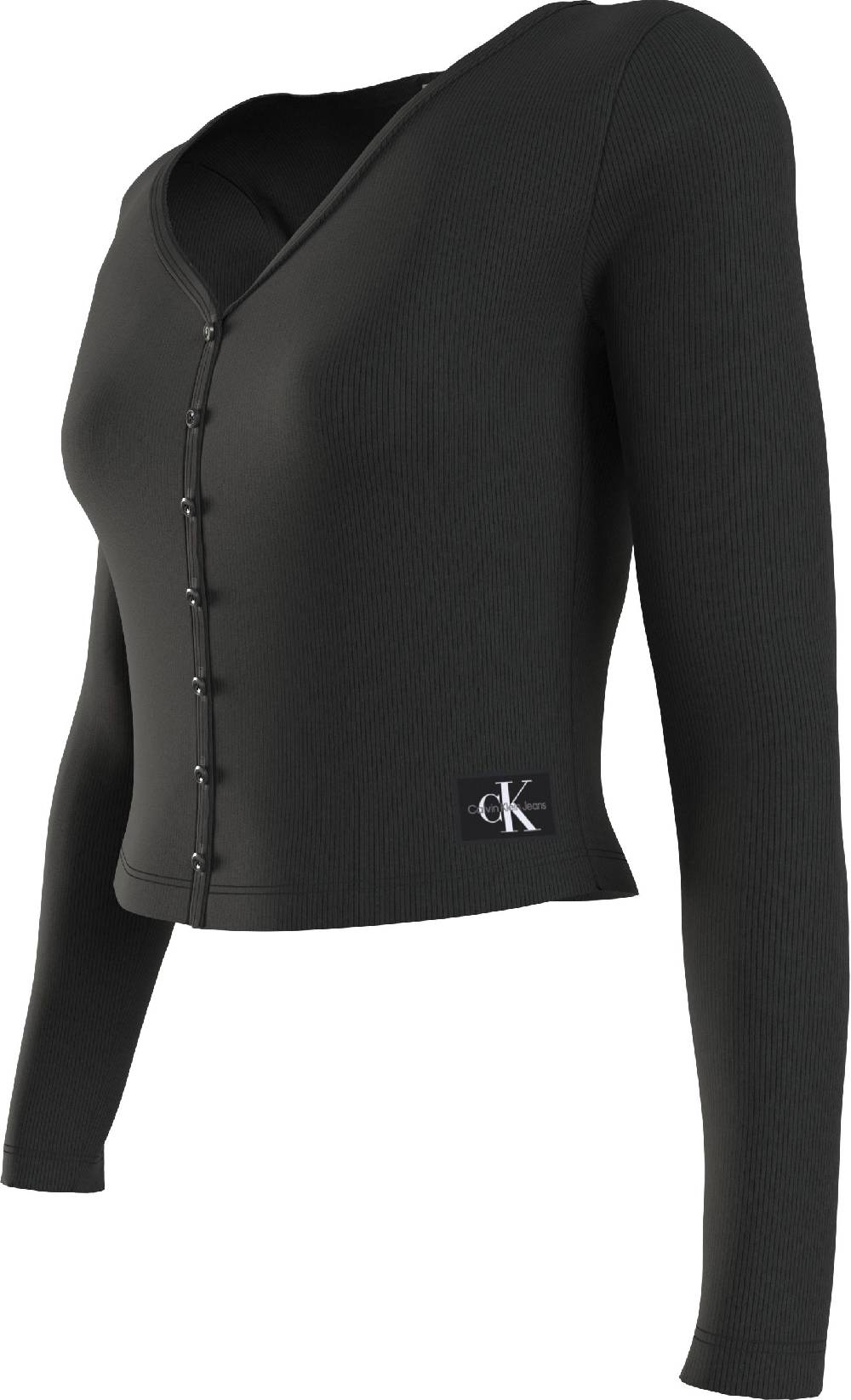CALVIN KLEIN  Maglietta A Maniche Lunghe Nera Calvin Klein Da Donna