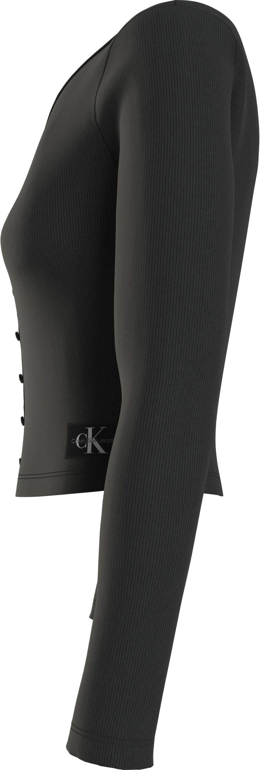 CALVIN KLEIN  Maglietta A Maniche Lunghe Nera Calvin Klein Da Donna