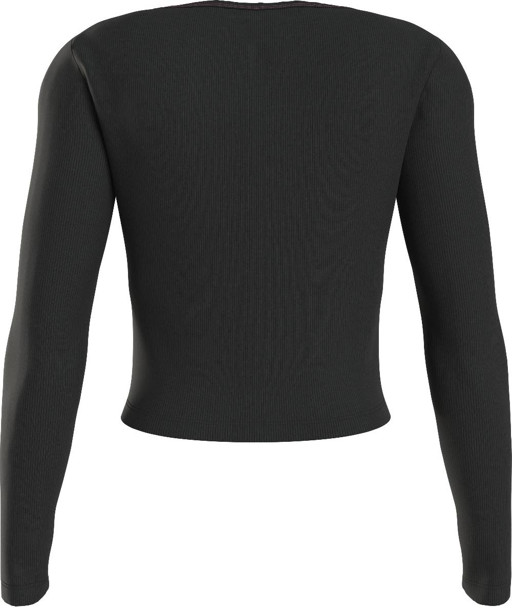 CALVIN KLEIN  Maglietta A Maniche Lunghe Nera Calvin Klein Da Donna