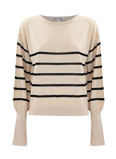 KOCCA  Maglione a Righe Dorate KOCCA - 95% Viscosa 5% Metallico Donna