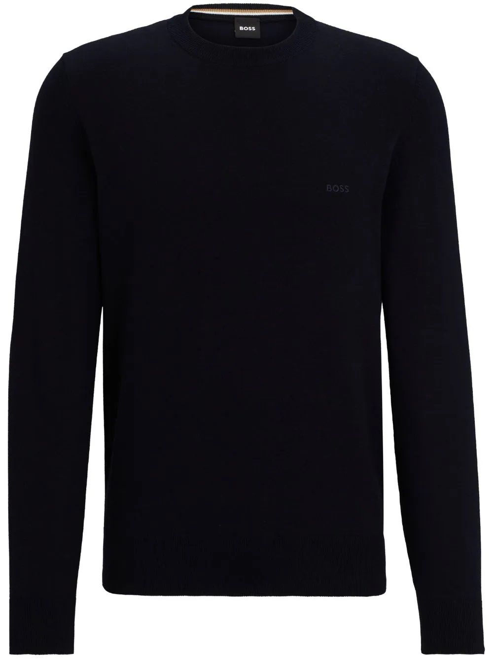 HUGO BOSS  Maglione da Uomo Blu Scuro in Cotone 100% HUGO BOSS