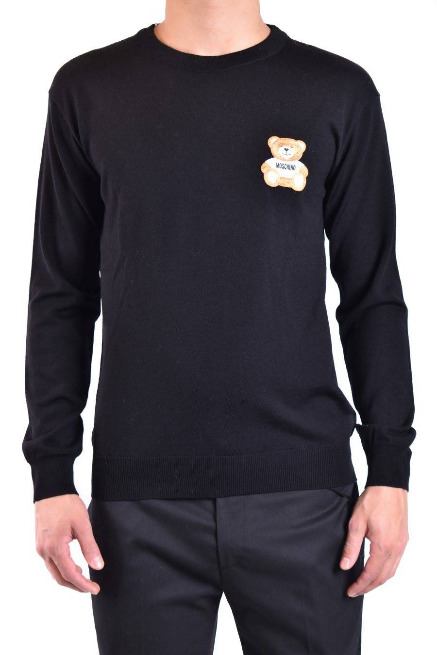 MOSCHINO  Maglione di Lana Nero Moschino Uomo V0902 7000555