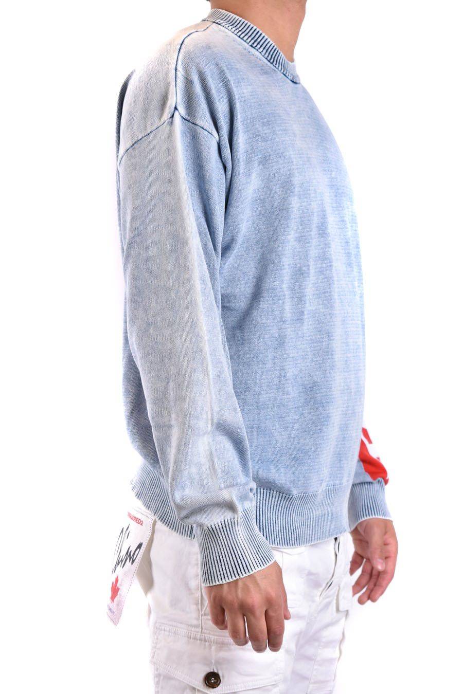 DIESEL  Maglione Diesel Blu Cielo In Cotone 100% Uomo