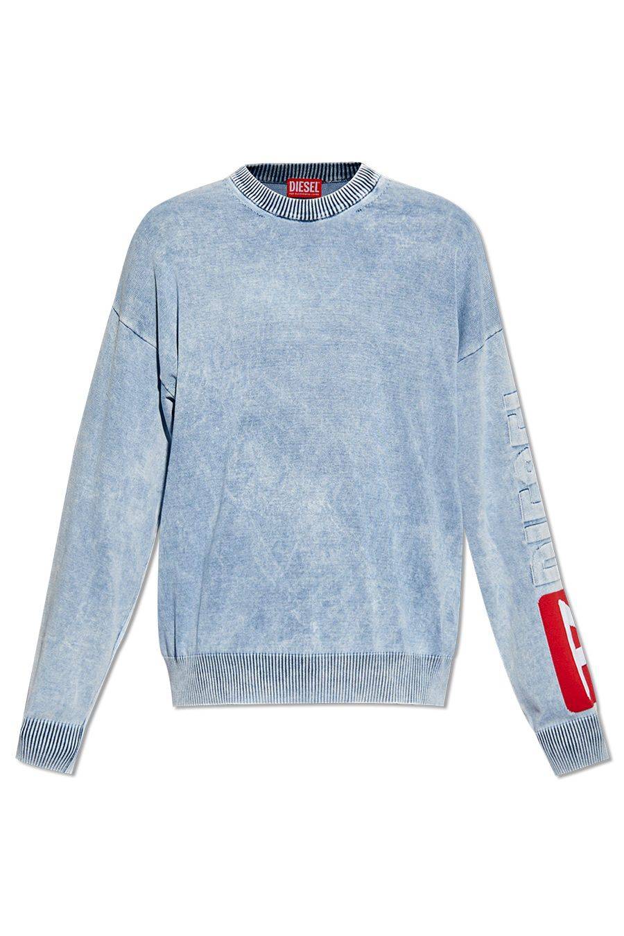 DIESEL  Maglione Diesel Blu Cielo in Cotone 100% Uomo