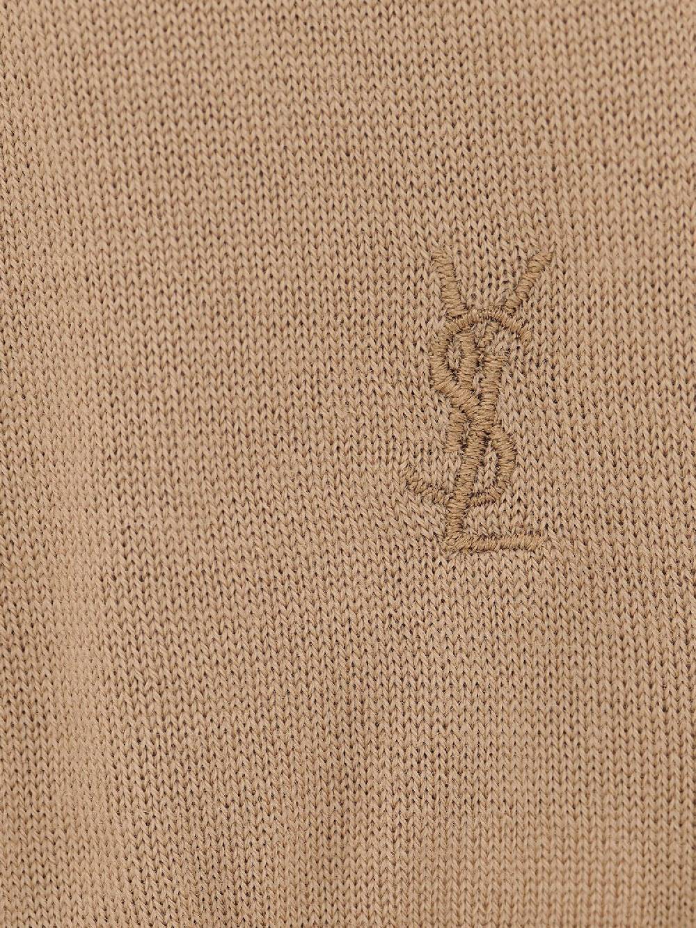 SAINT LAURENT  Maglione Dolcevita Beige Saint Laurent - Lana 100% Eco-Sostenibile