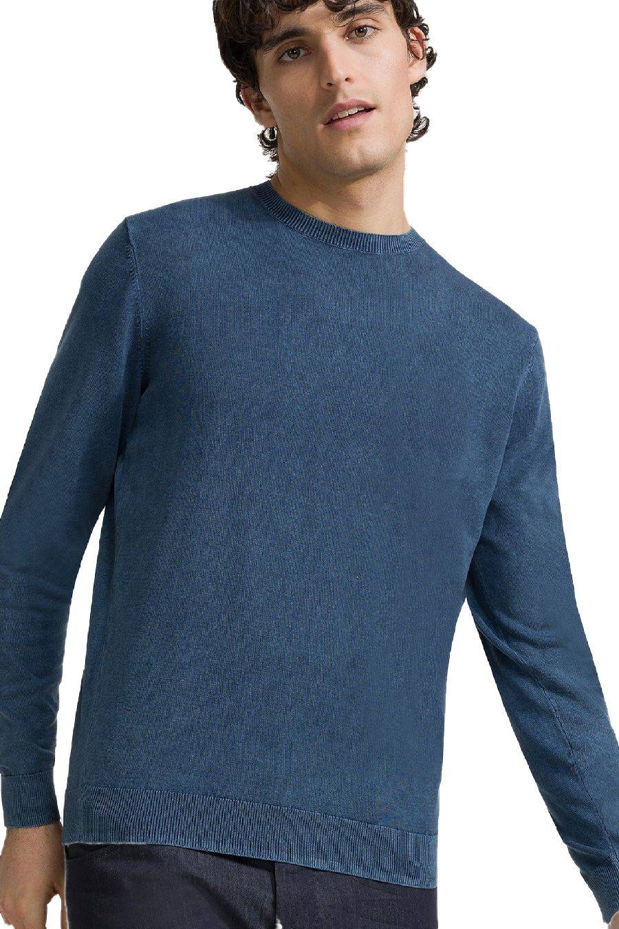 RRD - ROBERTO RICCI DESIGNS  Maglione In Cotone Blu Reale RRD Uomo