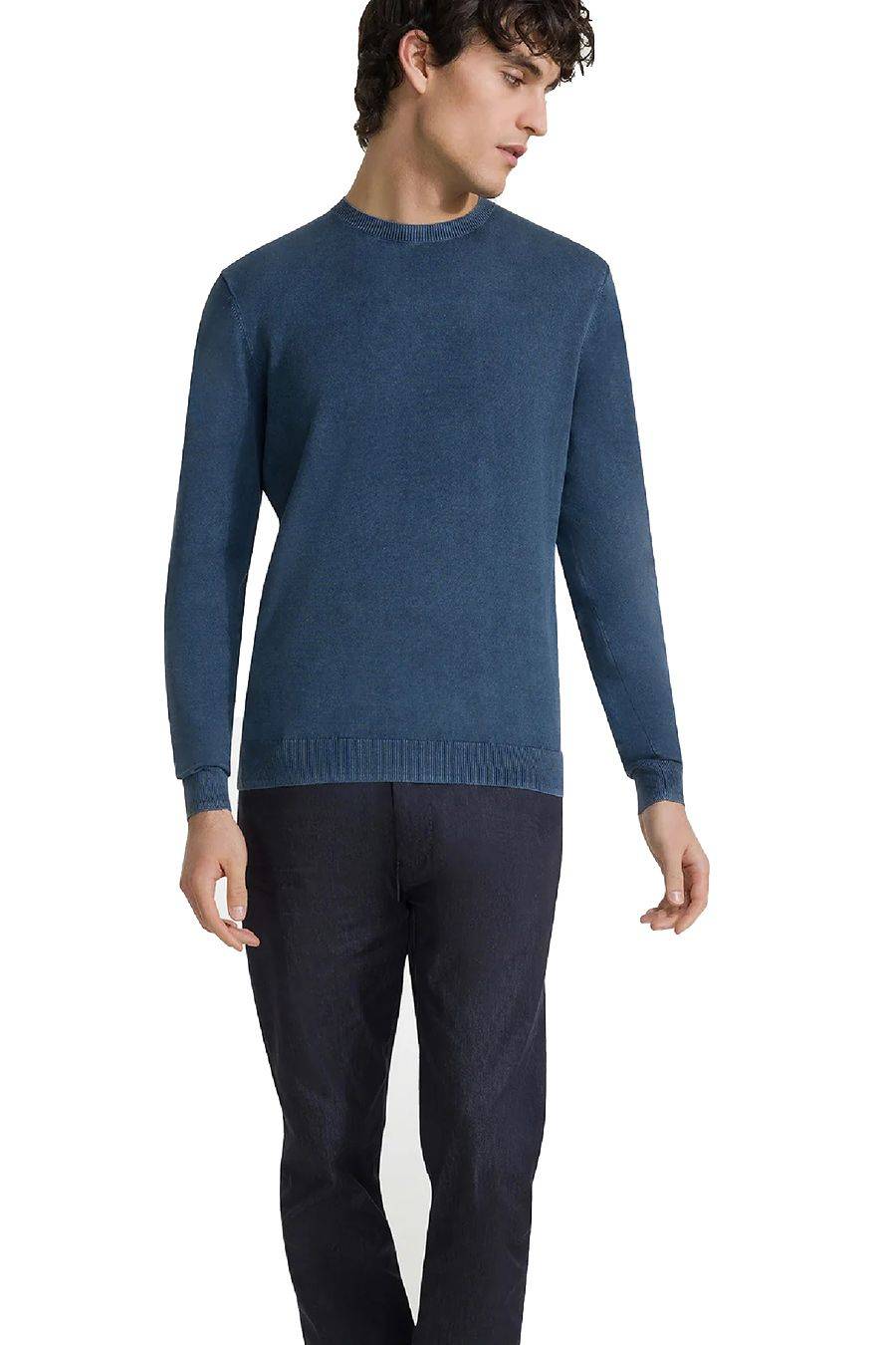 RRD - ROBERTO RICCI DESIGNS  Maglione In Cotone Blu Reale RRD Uomo