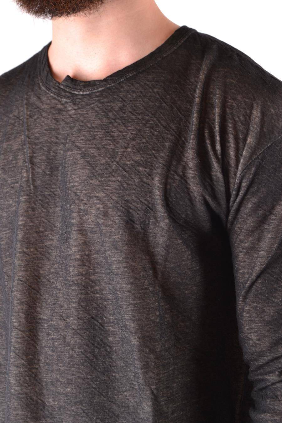 ISABEL BENENATO  Maglione Uomo In Cotone Nero ISABEL BENENATO