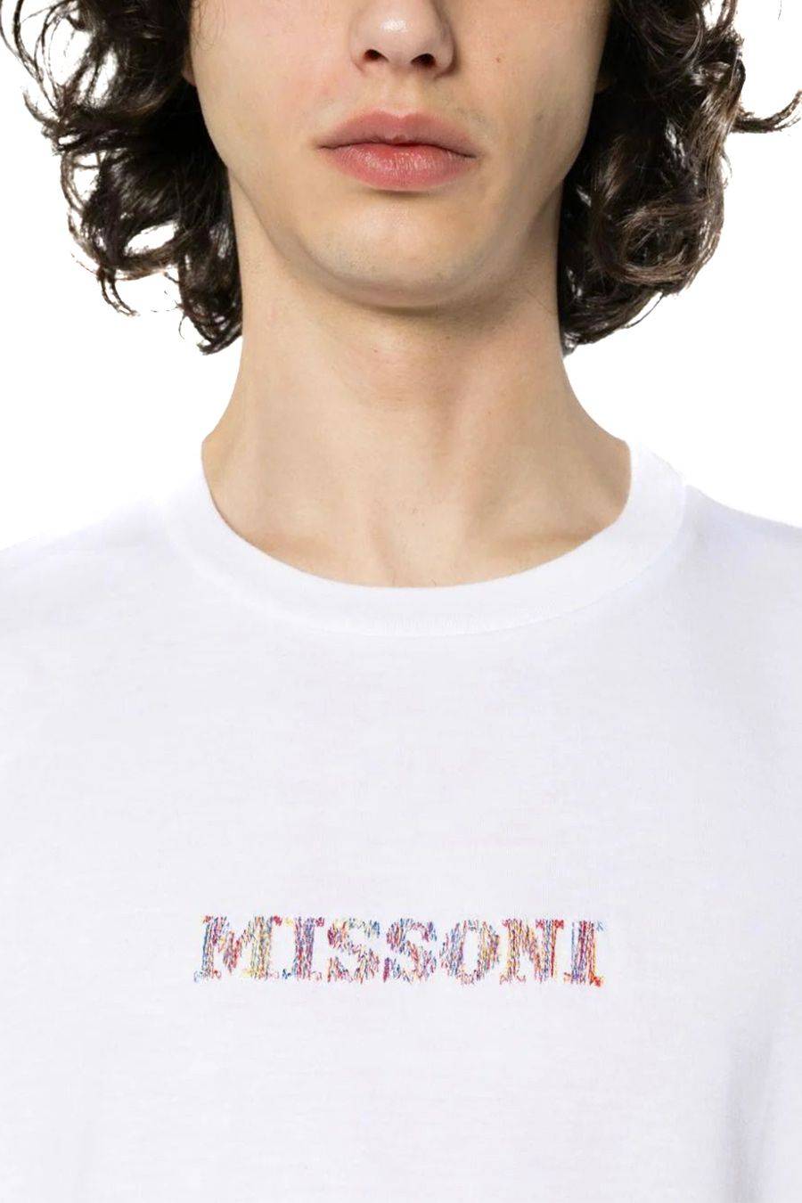 MISSONI  T-Shirt Bianca In Cotone Missoni Da Uomo