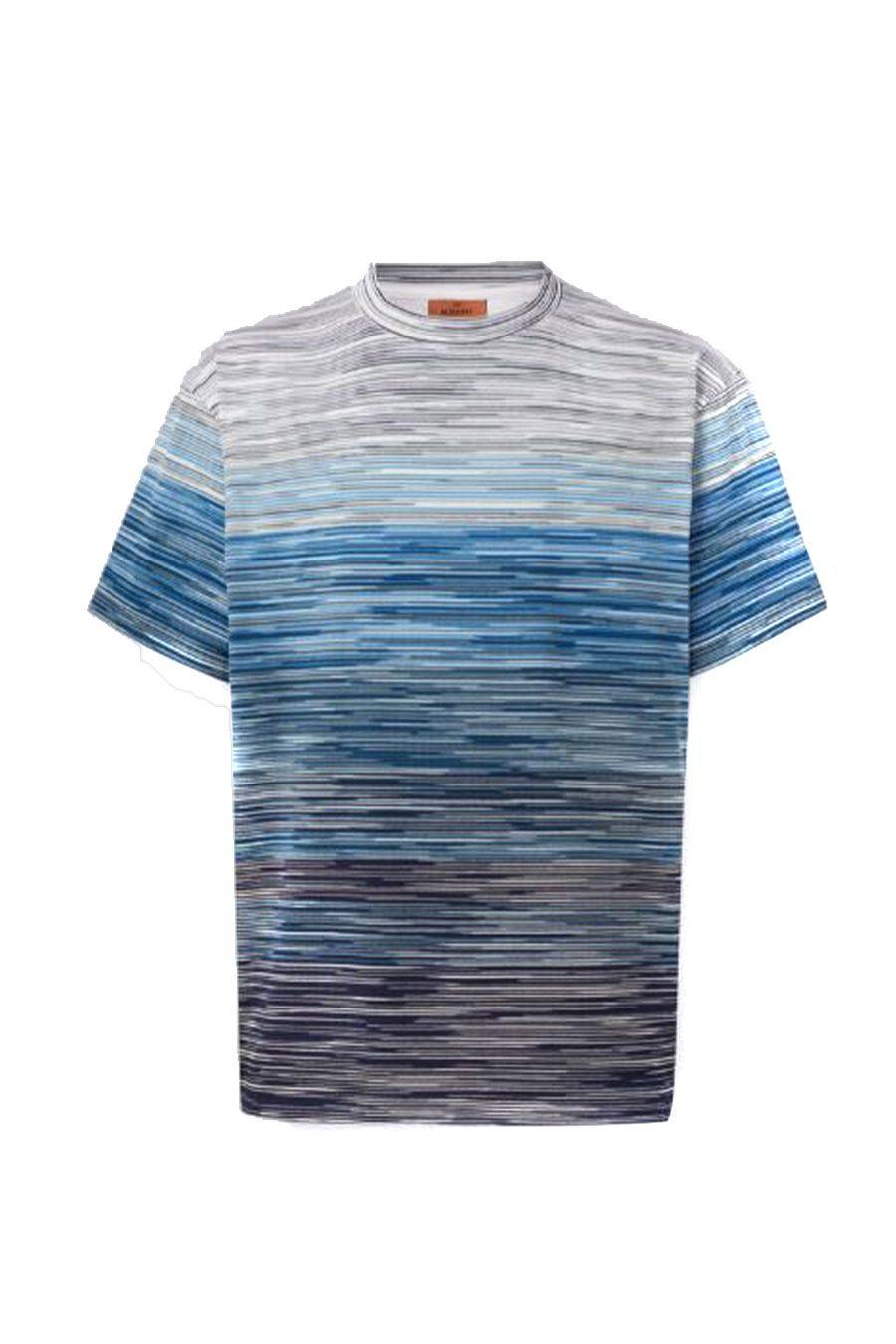 MISSONI  T-Shirt Cotone Blu Uomo Missoni