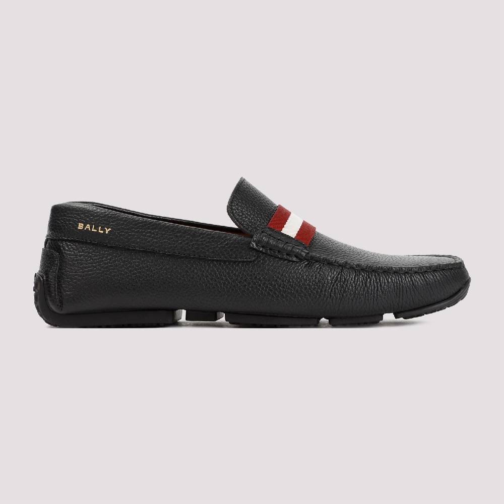 BALLY  Mocassini Da Uomo In Vitello Nero Grana Bally