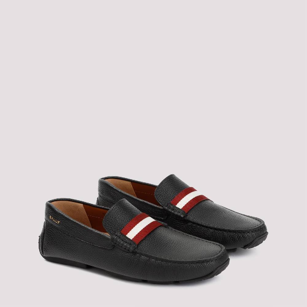 BALLY  Mocassini Da Uomo In Vitello Nero Grana Bally