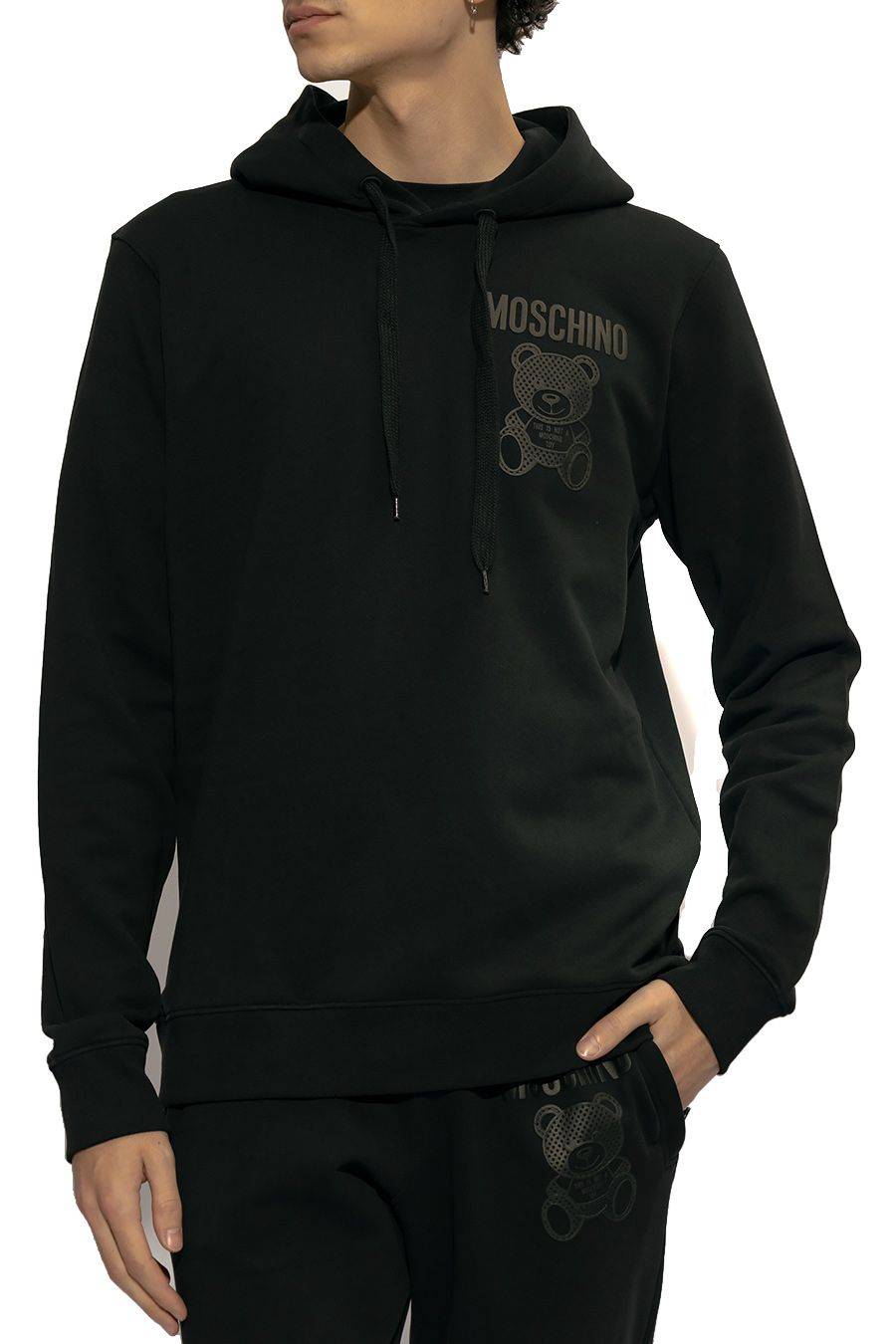 MOSCHINO  Felpa Di Cotone Nero Uomo Moschino V1727