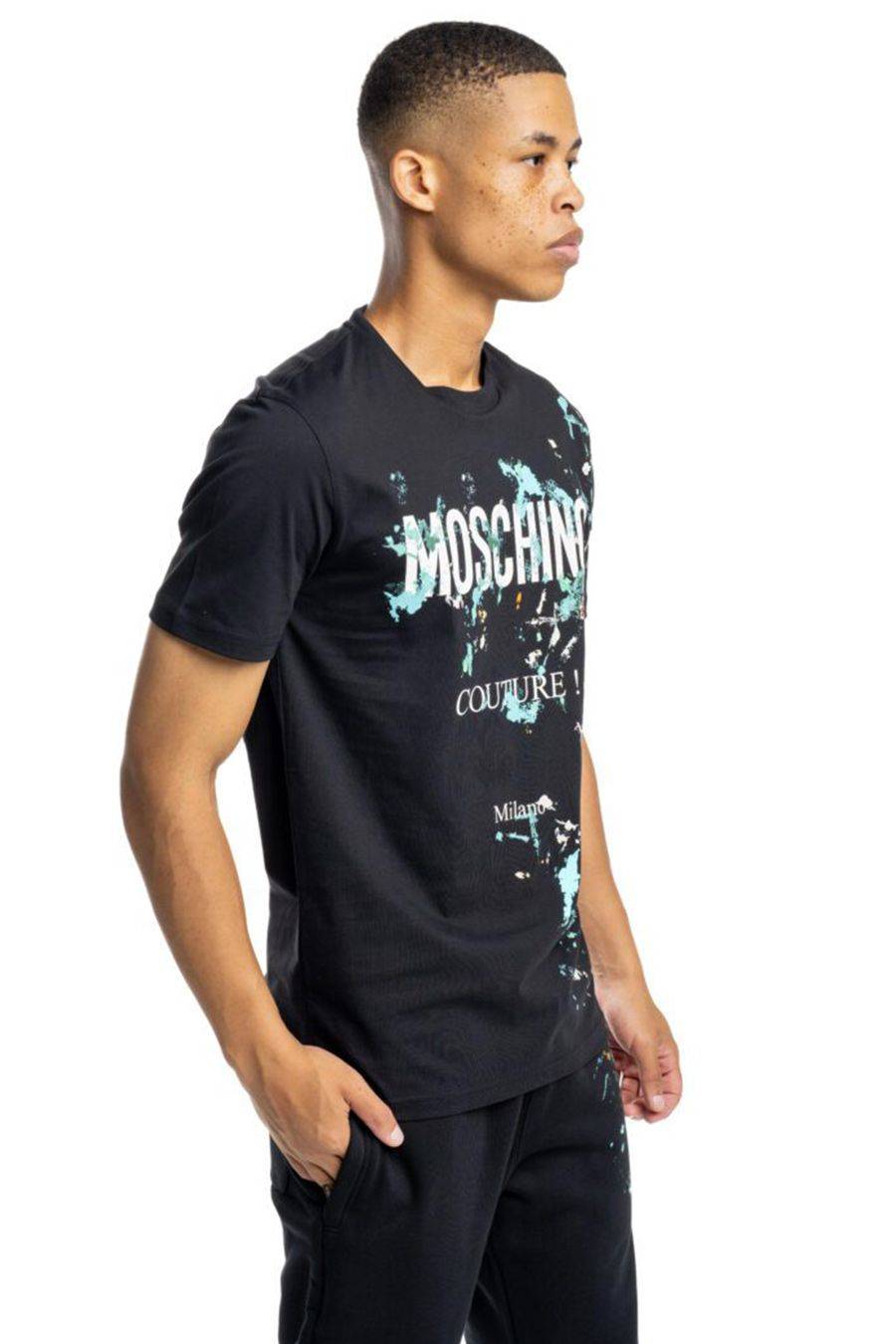MOSCHINO  T-Shirt Cotone Nero Uomo Moschino A0712