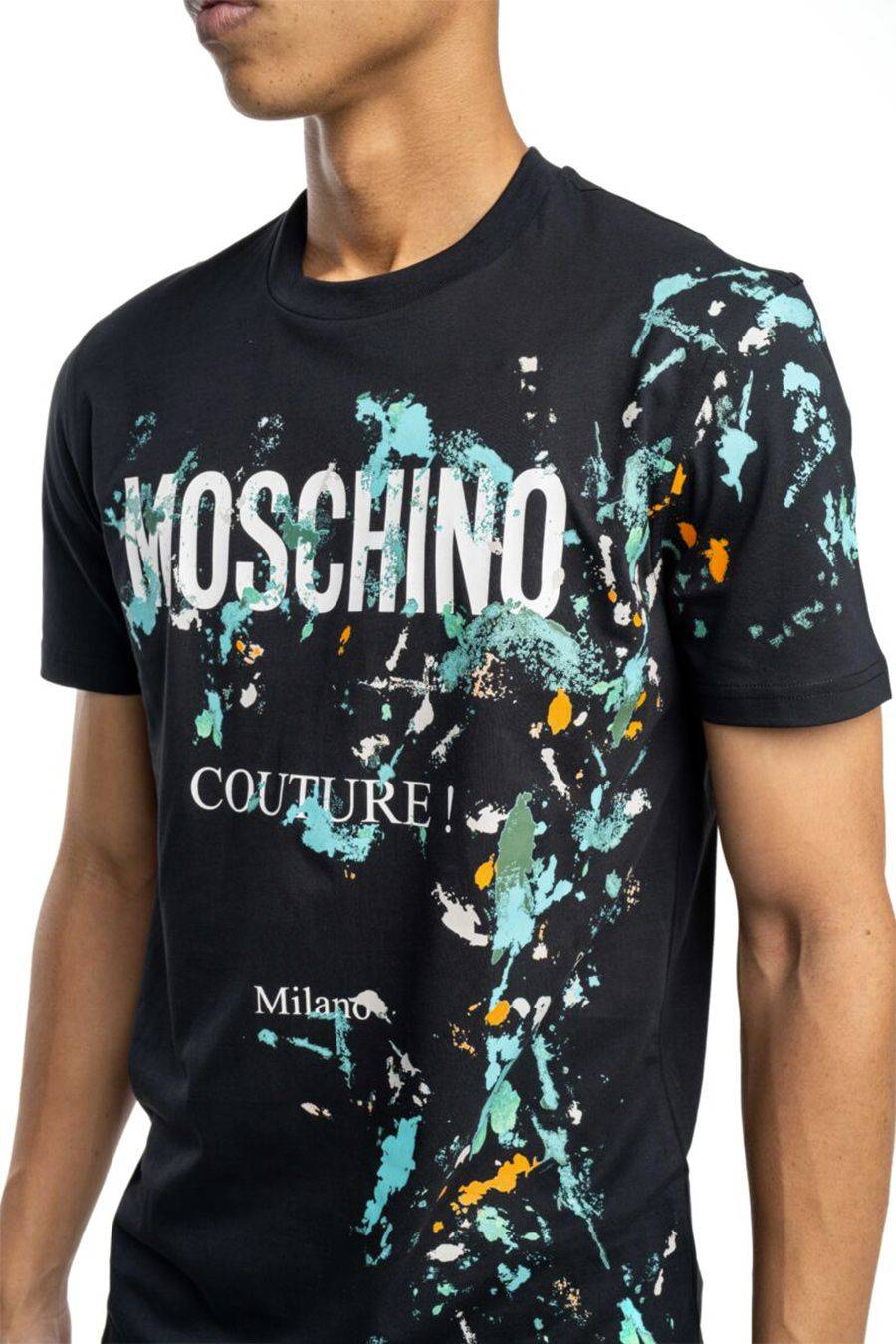 MOSCHINO  T-Shirt Cotone Nero Uomo Moschino A0712