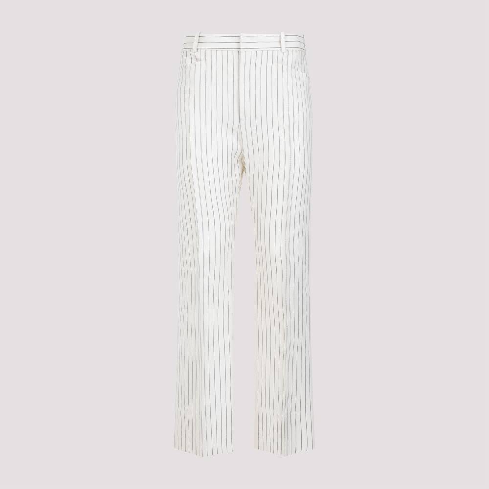 TOM FORD  Pantaloni A Righe Con Vita Alta TOM FORD - Tonalità Nude & Neutre
