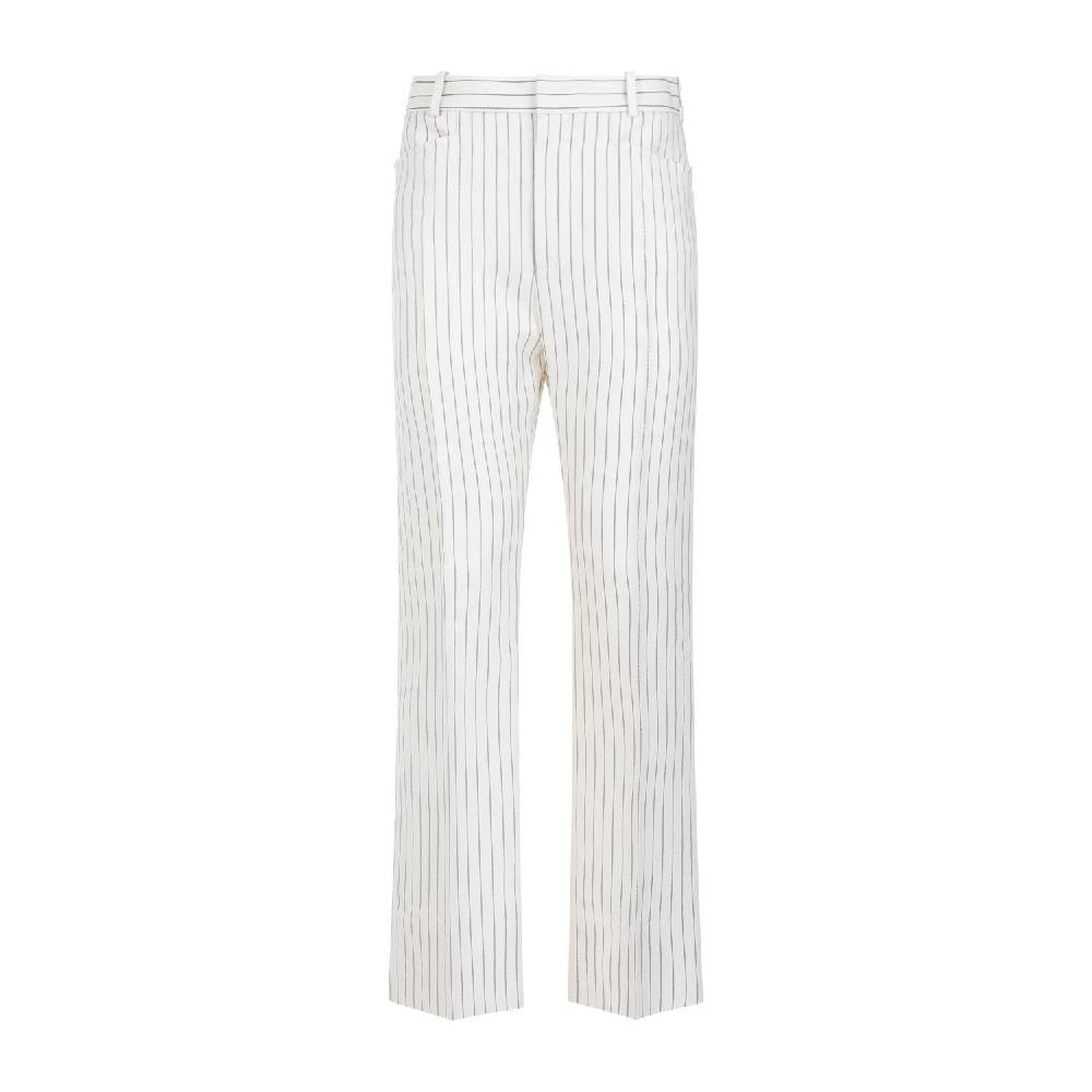 TOM FORD  Pantaloni a Righe con Vita Alta TOM FORD - Tonalità Nude & Neutre