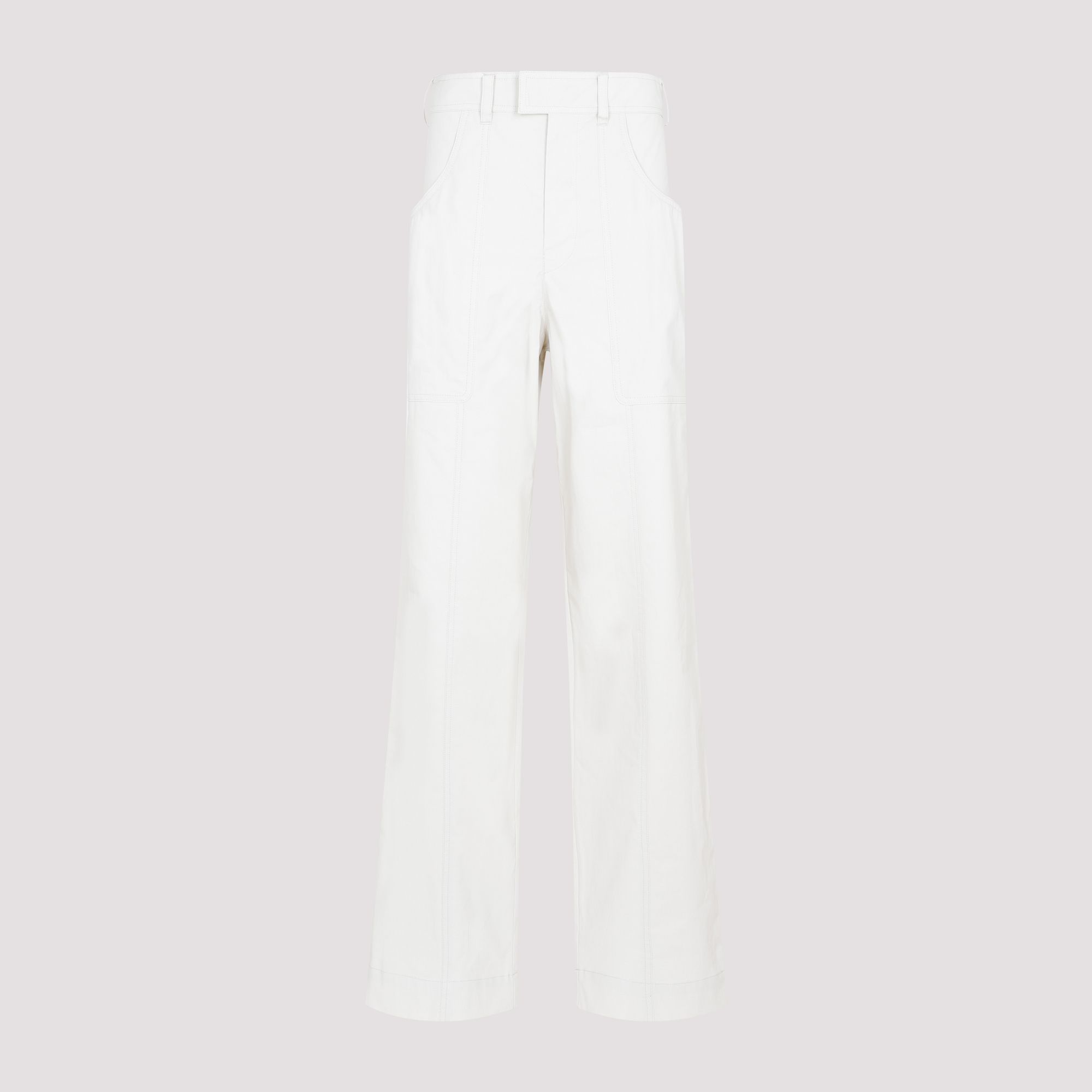 ISABEL MARANT  Pantaloni Ampio Gamba Ecru Di Cotone Isabel Marant