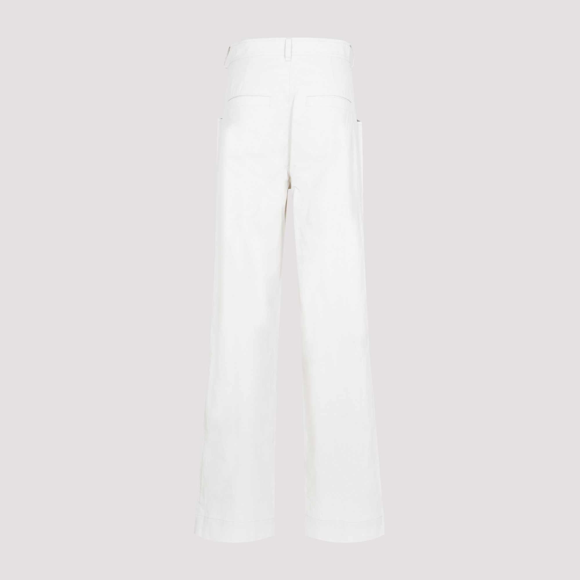 ISABEL MARANT  Pantaloni Ampio Gamba Ecru Di Cotone Isabel Marant