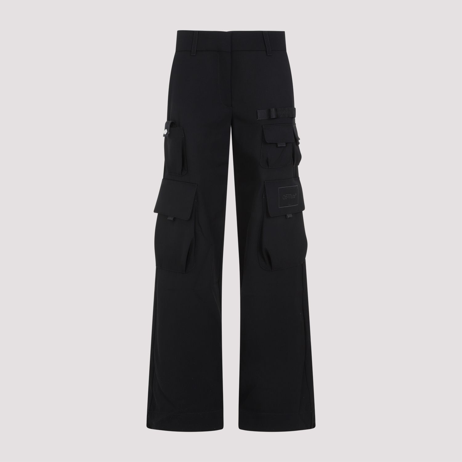 OFF-WHITE  Pantaloni Cargo In Lana Vergine Off-White Per Donna