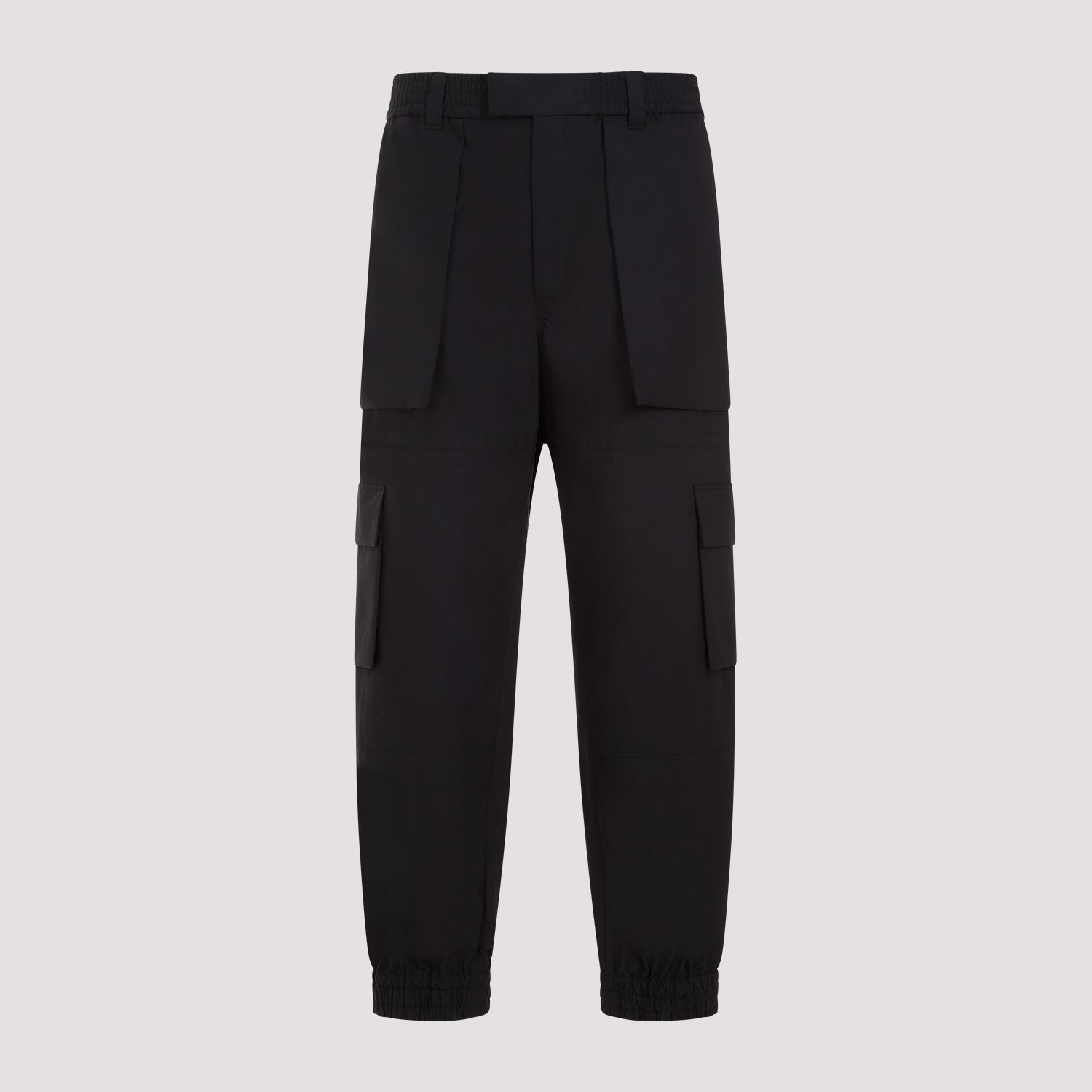ALEXANDER MCQUEEN  Pantaloni Cargo Neri In Cotone Da Uomo Alexander McQueen
