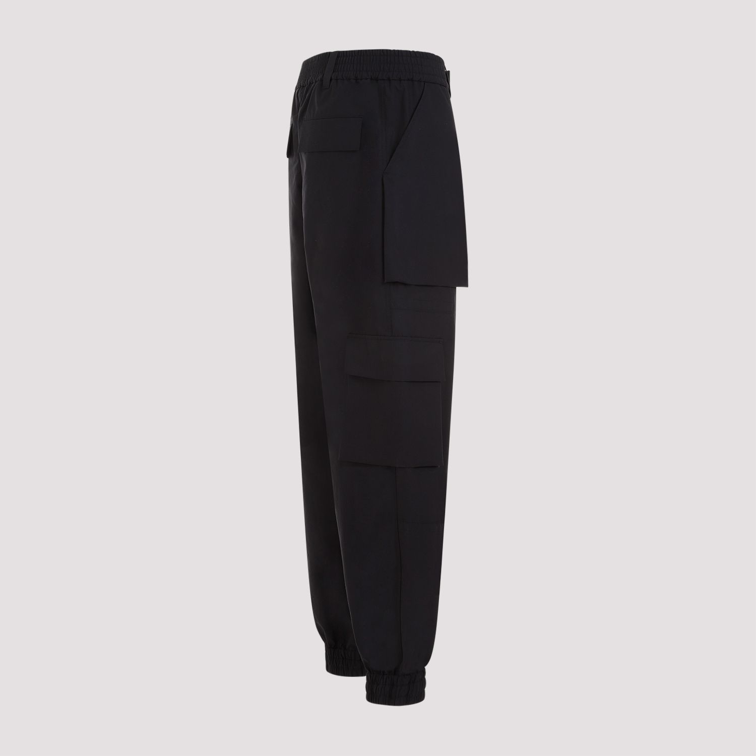 ALEXANDER MCQUEEN  Pantaloni Cargo Neri In Cotone Da Uomo Alexander McQueen