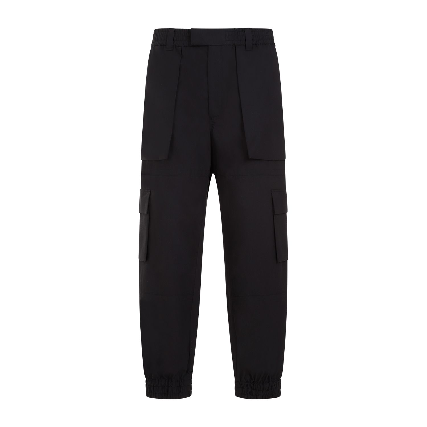 ALEXANDER MCQUEEN  Pantaloni Cargo Neri in Cotone da Uomo Alexander McQueen