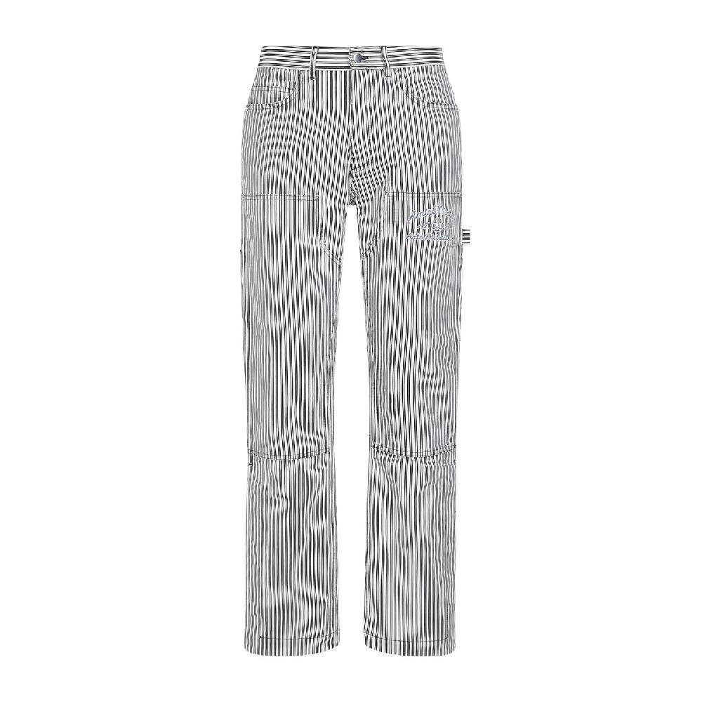 AMIRI  Pantaloni Carpenter in Cotone a Righe Nere Amiri