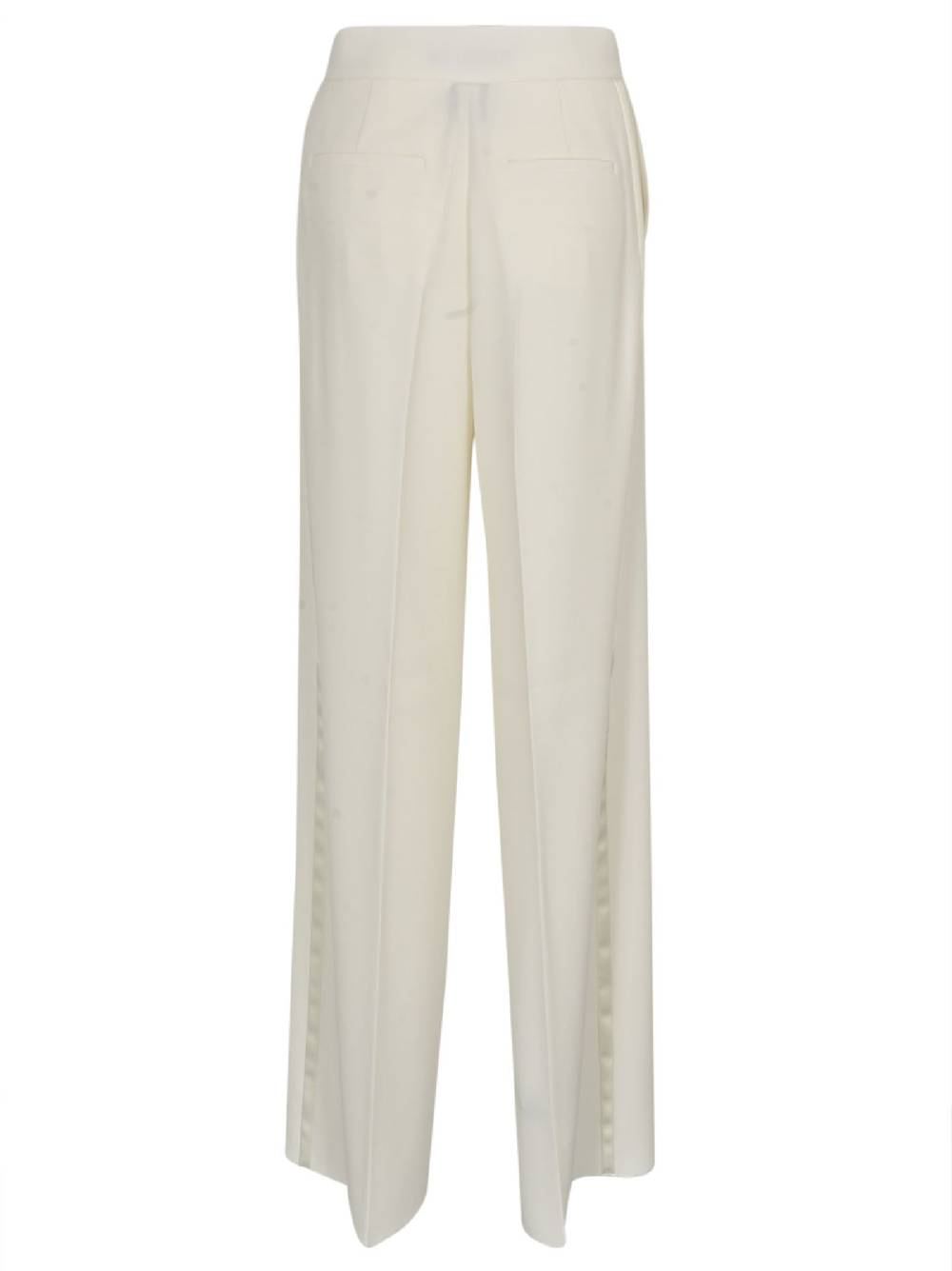 MAX MARA PIANOFORTE  Pantaloni Crepe Bianchi Max Mara Pianoforte Da Donna