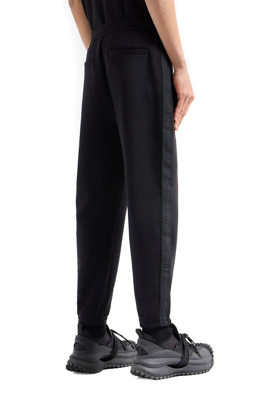 EMPORIO ARMANI  Pantaloni Da Uomo Emporio Armani In Cotone Elasticizzato - Nero