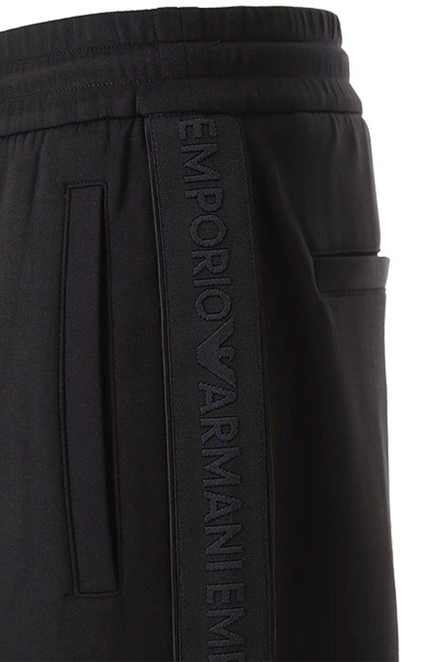 EMPORIO ARMANI  Pantaloni Da Uomo Emporio Armani In Cotone Elasticizzato - Nero