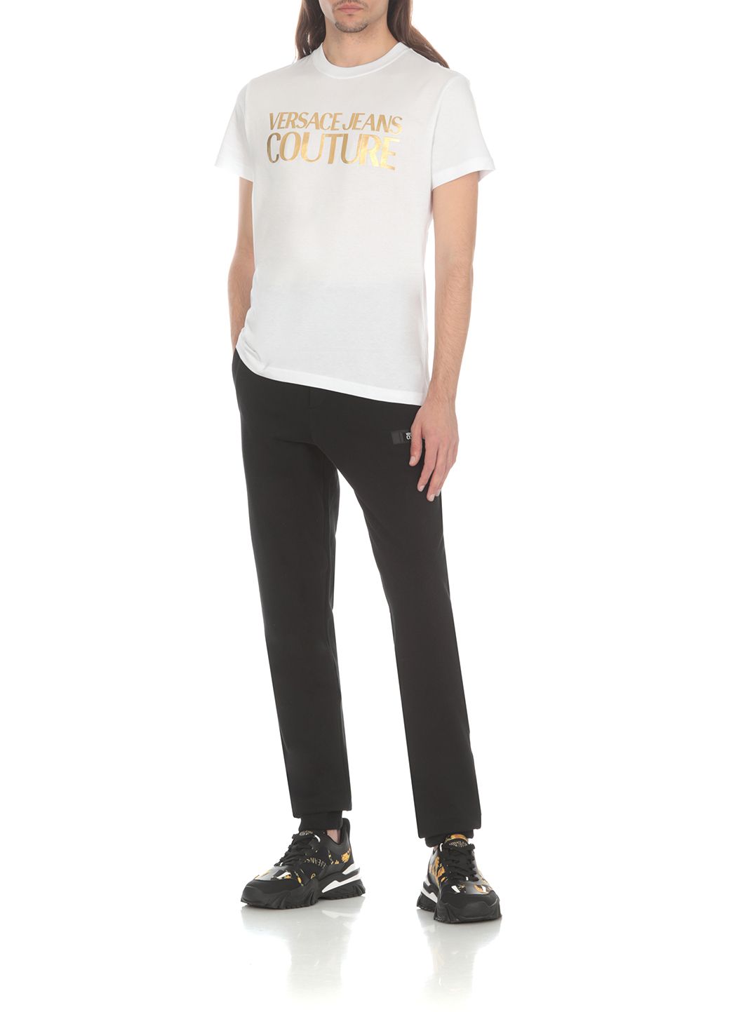 VERSACE JEANS COUTURE  Pantaloni Da Uomo Versace Jeans Couture In Cotone Nero