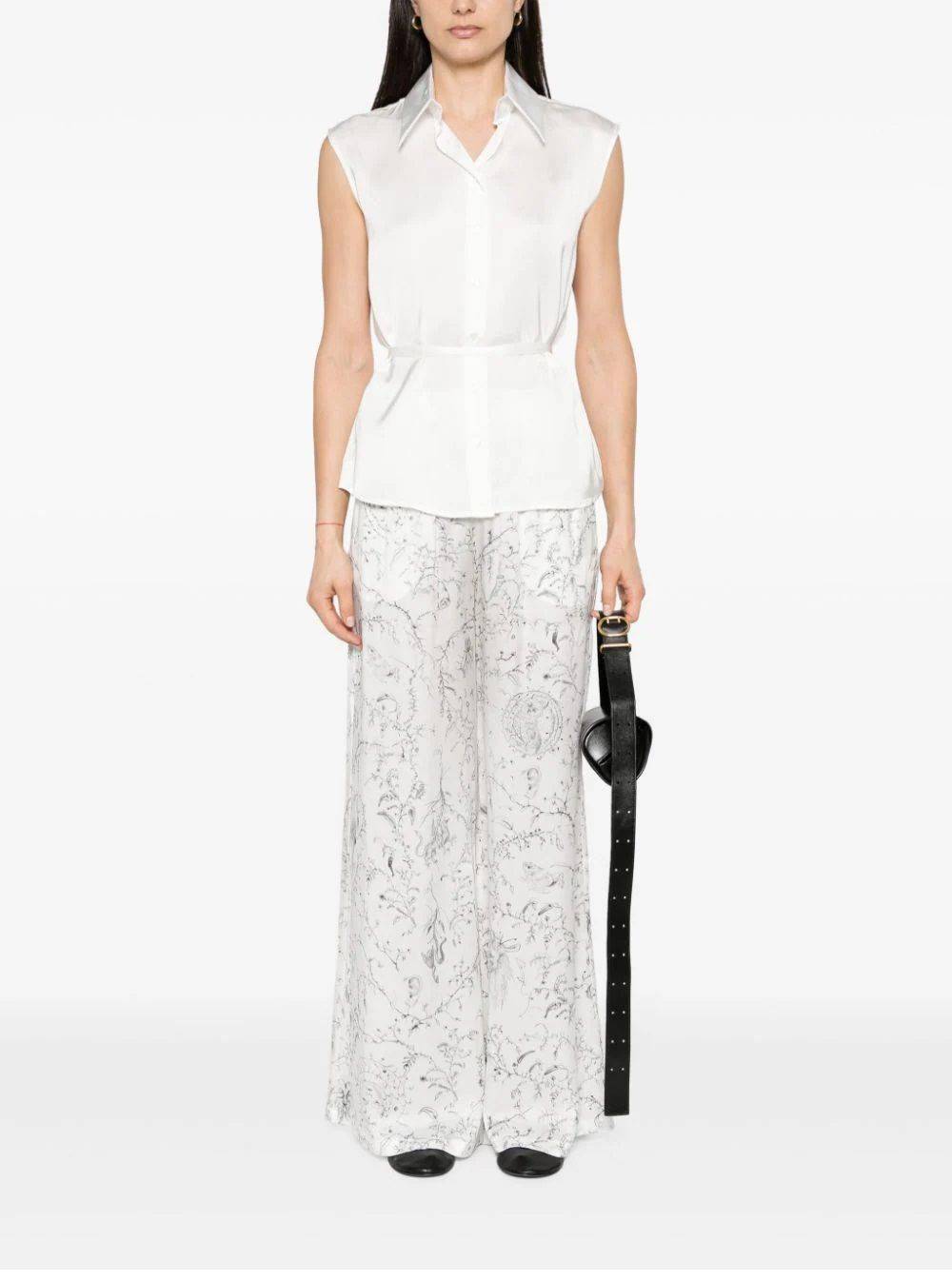 FABIANA FILIPPI  Pantaloni Di Seta Bianchi Da Donna Fabiana Filippi