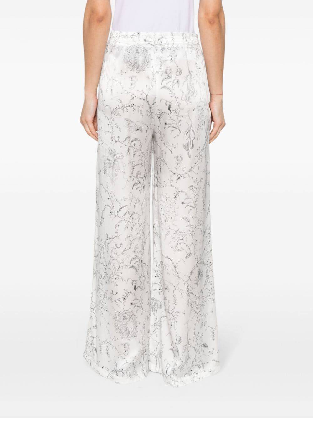 FABIANA FILIPPI  Pantaloni Di Seta Bianchi Da Donna Fabiana Filippi