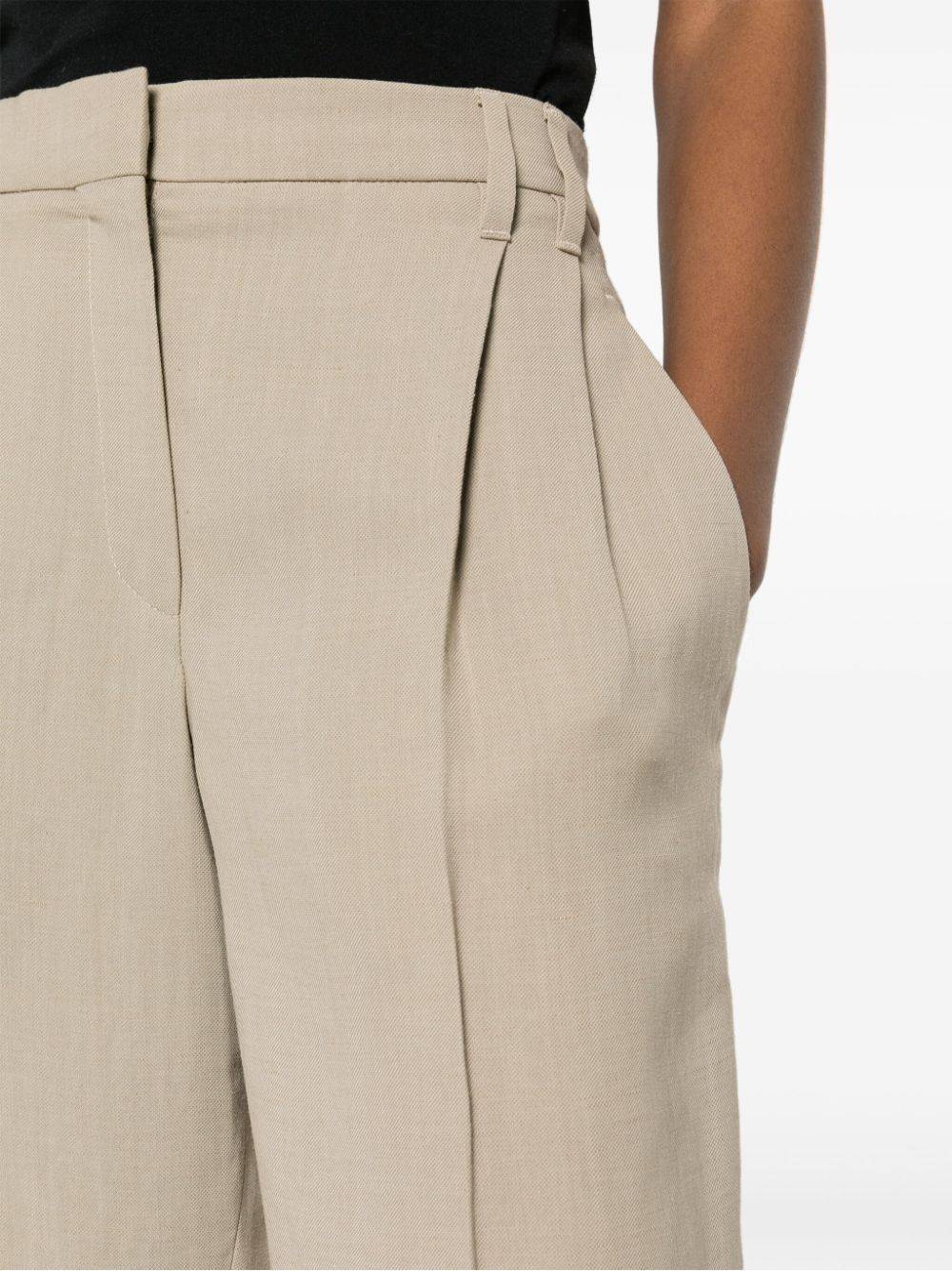 BRUNELLO CUCINELLI  Pantaloni Donna In Misto Lino Beige Brunello Cucinelli