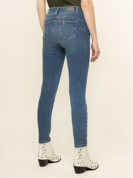 LIU JO  Pantaloni Donna Skinny Fit Blu In Cotone LIU JO