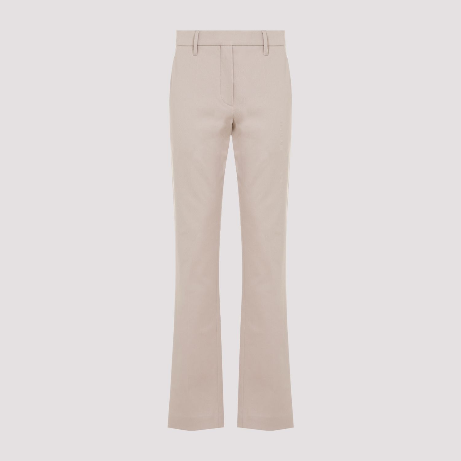 BRUNELLO CUCINELLI  Pantaloni In Cotone Sabbia Con Dettaglio Monili Brunello Cucinelli
