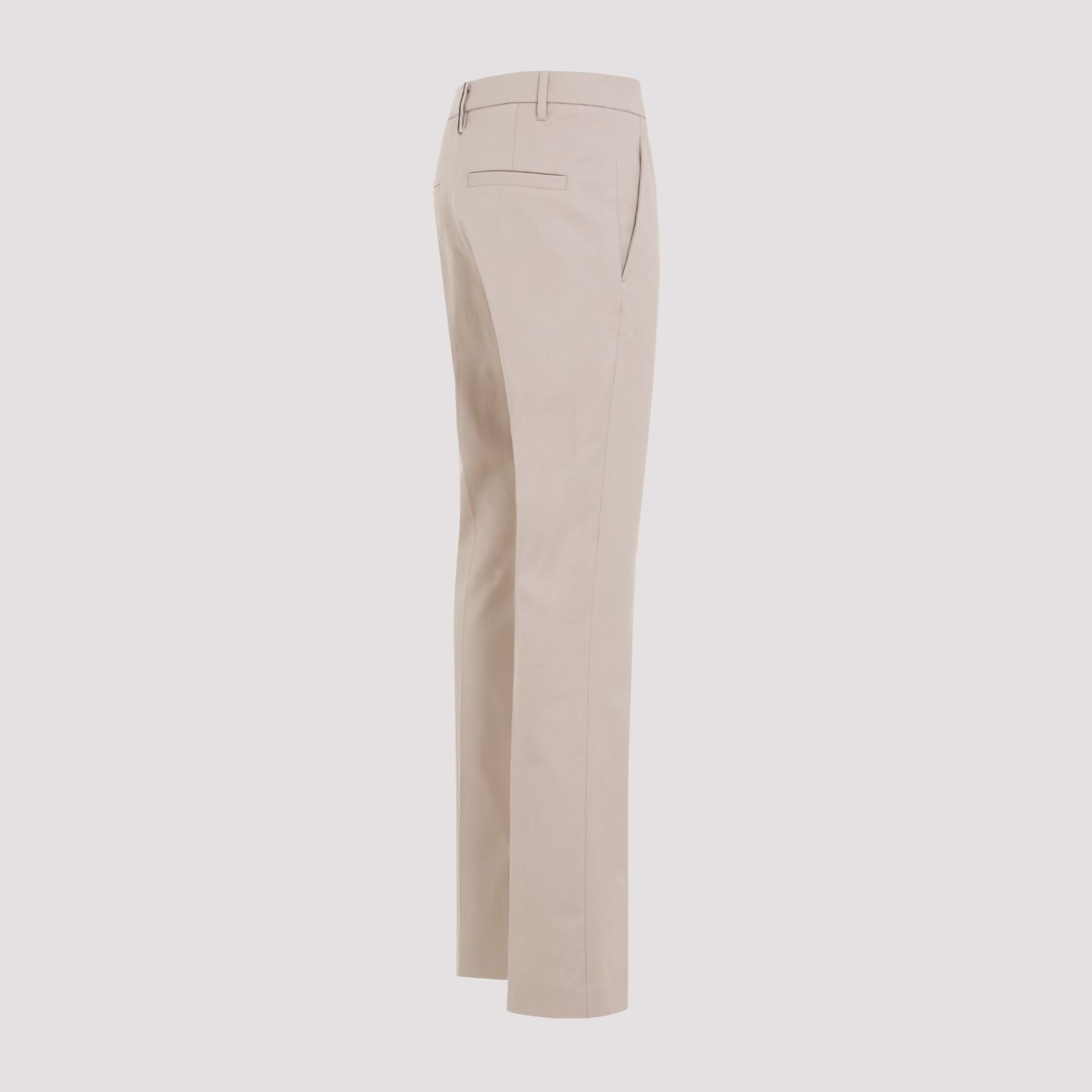 BRUNELLO CUCINELLI  Pantaloni In Cotone Sabbia Con Dettaglio Monili Brunello Cucinelli
