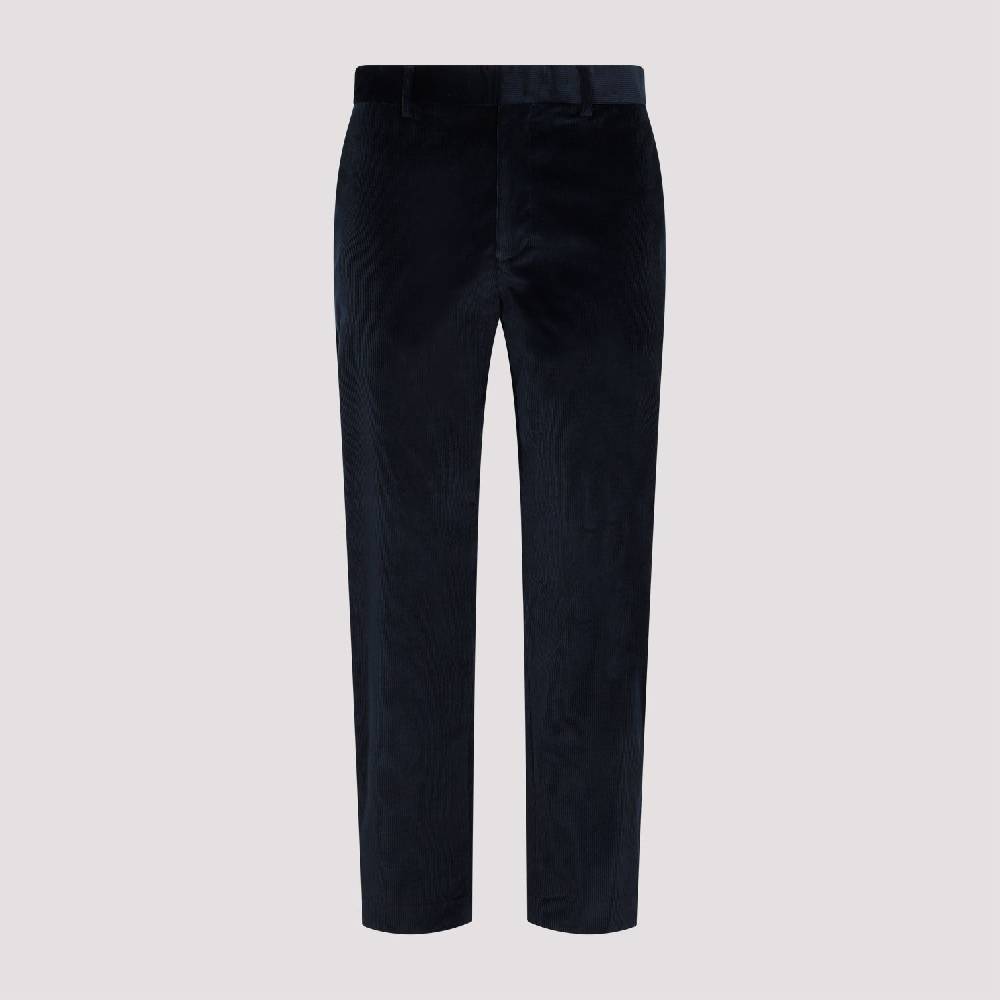 PAUL SMITH  Pantaloni In Velluto Cotone E Lana Blu Navy Paul Smith