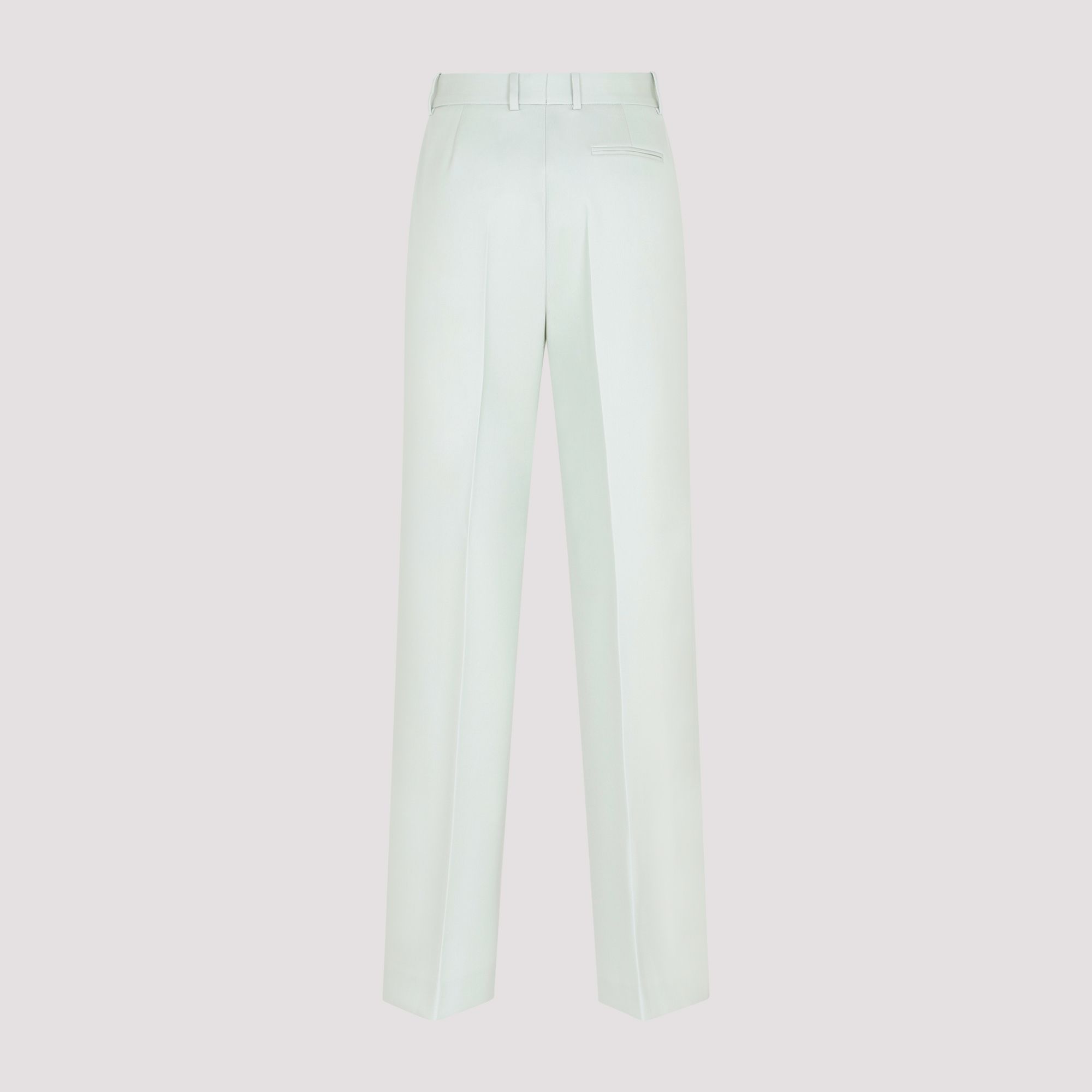 LANVIN  Pantaloni Larghi In Lana Verde Salvia Lanvin - Abbigliamento Donna