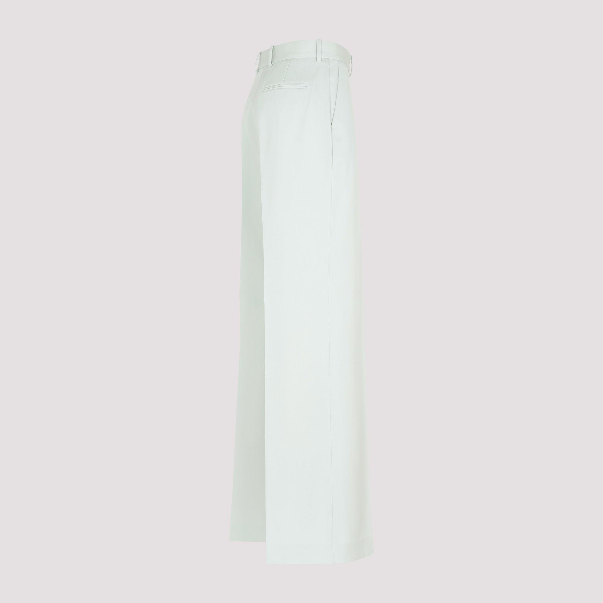 LANVIN  Pantaloni Larghi In Lana Verde Salvia Lanvin - Abbigliamento Donna