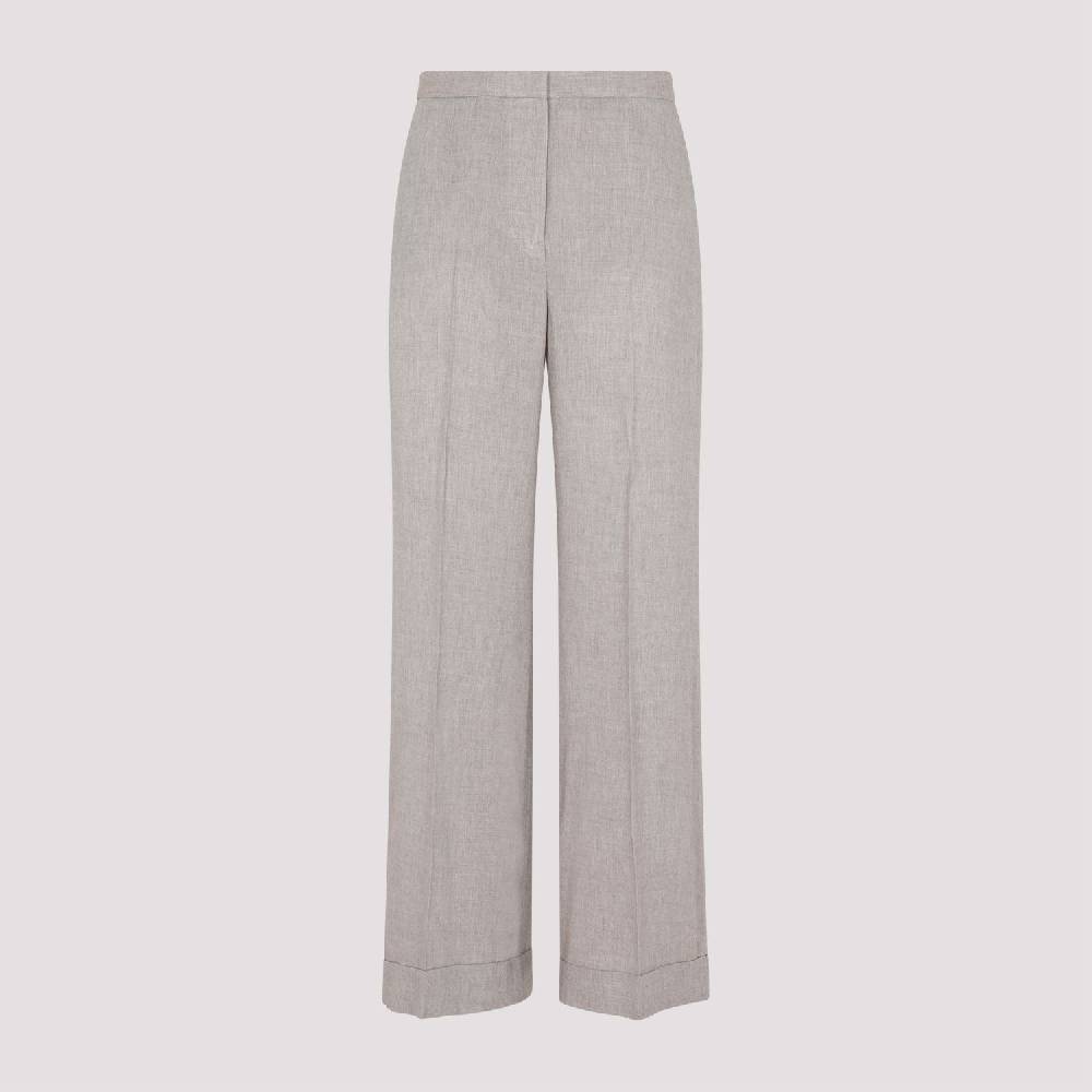 TOTEME  Pantaloni Larghi Marrone Chiaro TOTEME - Viscosa & Cashmere