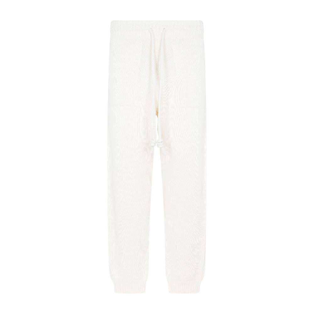 OFF-WHITE  Pantaloni Maglia Diag in Cotone Beige Off-White